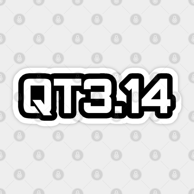 QT 3.14 Cutie pie digital style text typography Sticker by FOGSJ